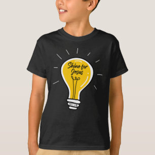 Shine for JESUS - Matthew 5:16 Söndag School Faith T Shirt