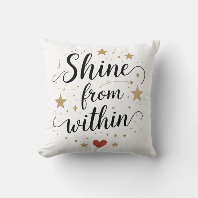 Shine from within - celestial Self-Kärlek-citat Kudde (Framsida)
