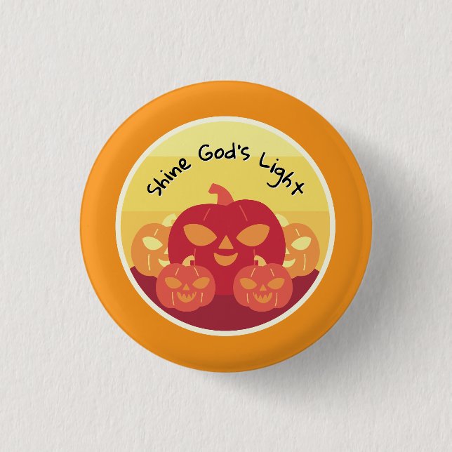 Shine God's Light Halloween Button Knapp (Framsida)