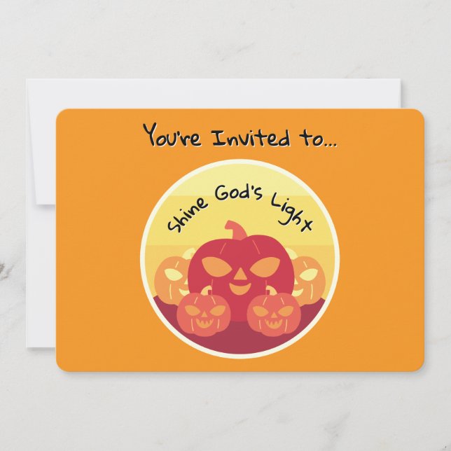 Shine God's Light Halloween-inbjudan Inbjudningar (Framsida)