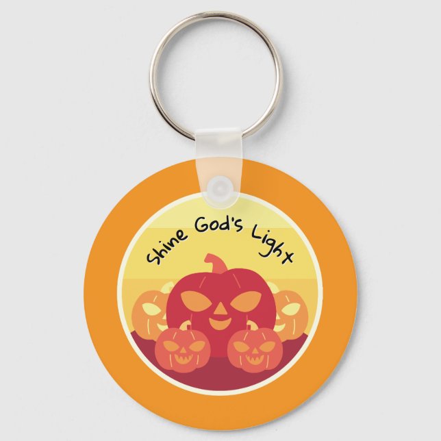 Shine God's Light Halloween Keychain Nyckelring (Framsida)