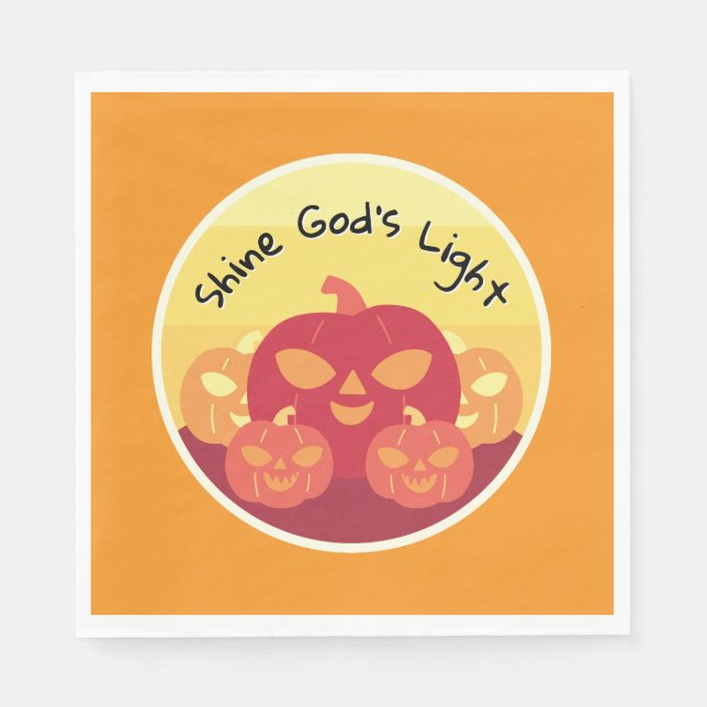 Shine Guds Light Halloween Napkins Pappersservett (Framsidan)