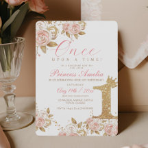 Shine Guld Princess 1:a födelsedagen Party First