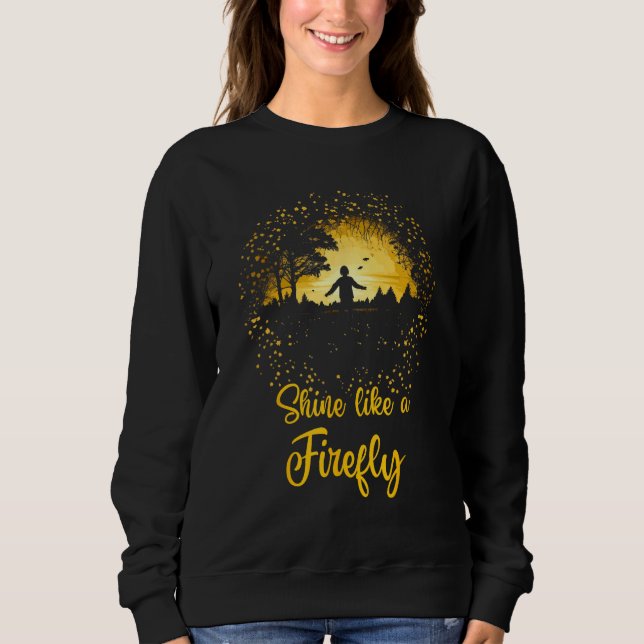 Shine Like a Firefly Lightning Bugs Fireflies T Shirt (Framsida)