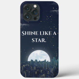 'Shine Like a Star' Nattlig himmel Citat iPhone