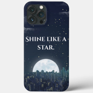 'Shine Like a Star' Nattlig himmel Citat iPhone