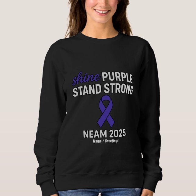 Shine Lila stand Strong NEAM 2025 Epilepsy T Shirt (Framsida)