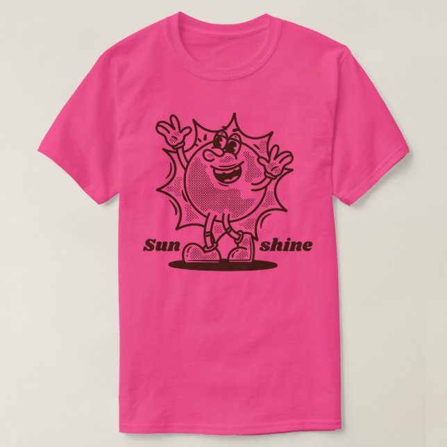 Shine lycklig Sol T Shirt (Design framsida)