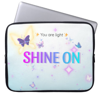 ✨ Shine on 15-tums Laptop sleeve - Butterfly Glow 