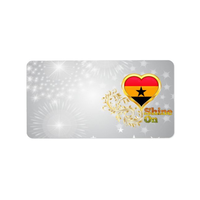 Shine On Ghana Adressetikett (Framsidan)
