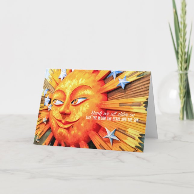SHINE ON Greeting Card Tack Kort (Framsida)