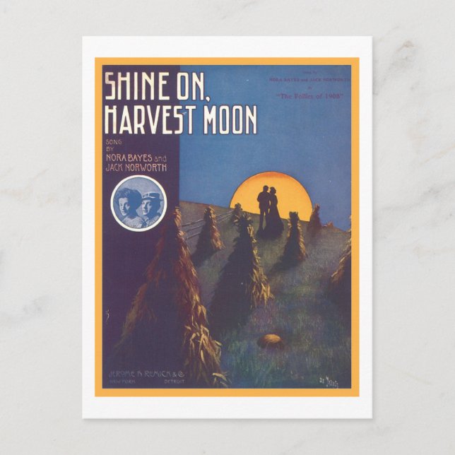 Shine On, Harvest Måne Songbook Cover Vykort (Framsida)