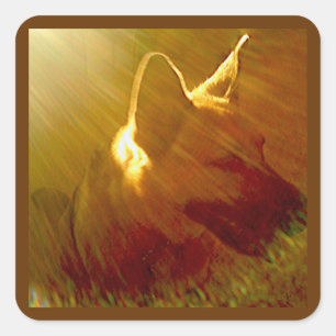 Shine on Me German Shepherd #1 Sticker Fyrkantigt Klistermärke