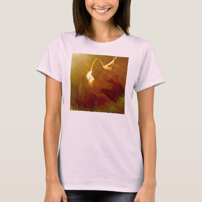 Shine on Me German Shepherd Black & Tan T Shirt (Framsida)