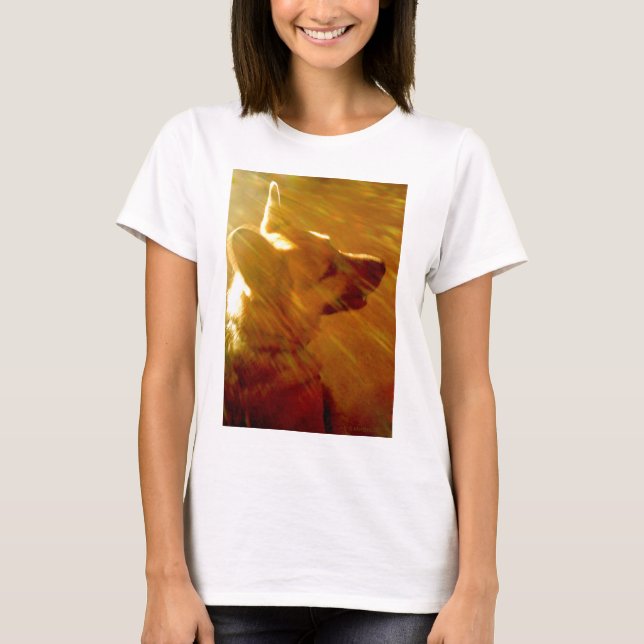 Shine on Me German Shepherd Black & Tan Tee Shirt (Framsida)