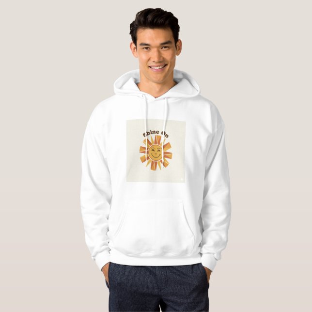 “Shine On” Positive Sun Hoodie – Unisex Inspiratio (Hel framsida)