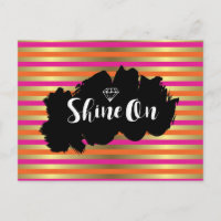 Shine on Rosa, Rosa & Faux Guld Metallic Rand