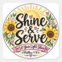 Shine & Serve Kristet dekal | Låt ditt ljus skina