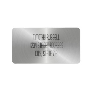 Shine silver Metall - Adressetiketterna Adressetikett