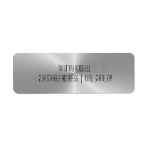 Shine silver Metall - Returetiketterna Returadress Etikett