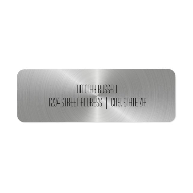 Shine silver Metall - Returetiketterna Returadress Etikett (Framsidan)