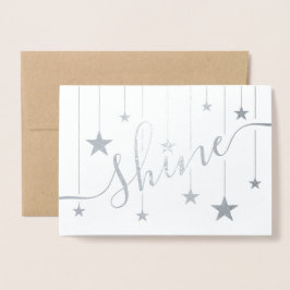 SHINE Suspended Stars Grattiss Script Real Folierat Kort