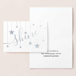 SHINE Suspended Stars Grattiss Script Real Folierat Kort
