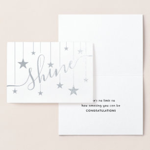 SHINE Suspended Stars Grattiss Script Real Folierat Kort