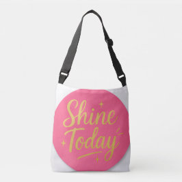 Shine Today Pink Tote Bag with Cute Teddy Heart Axelväska