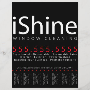 Shine. Tvätta Städning fönster Städning ström Reklamblad