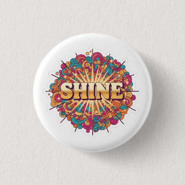 SHINE Typografi med färgrik  Knapp (Framsida)