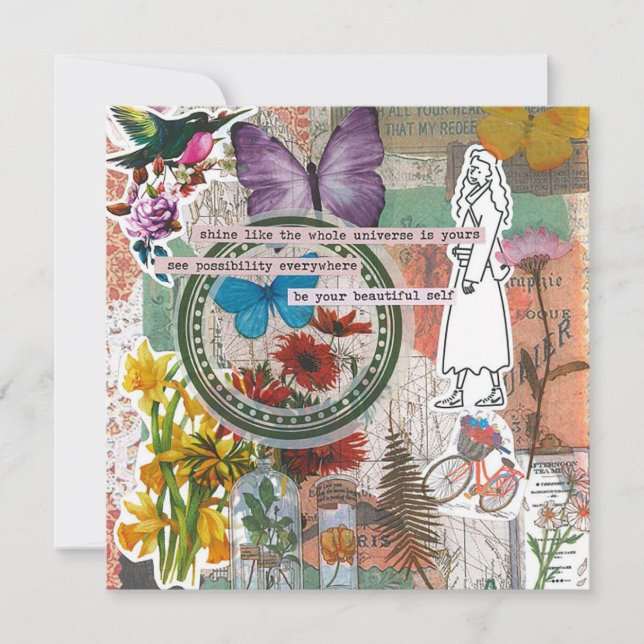 Shine Vacker Flat Greeting Card (Framsida)