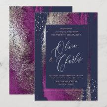 Shine, Winter Bliss Cassis Brush Strokes Navy