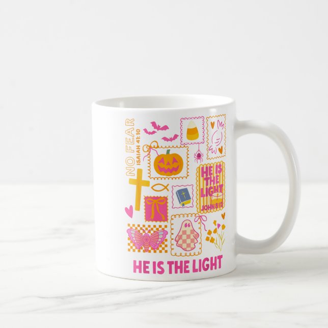 Shine With The Light Of Jesus Christian Halloween  Kaffemugg (Höger)
