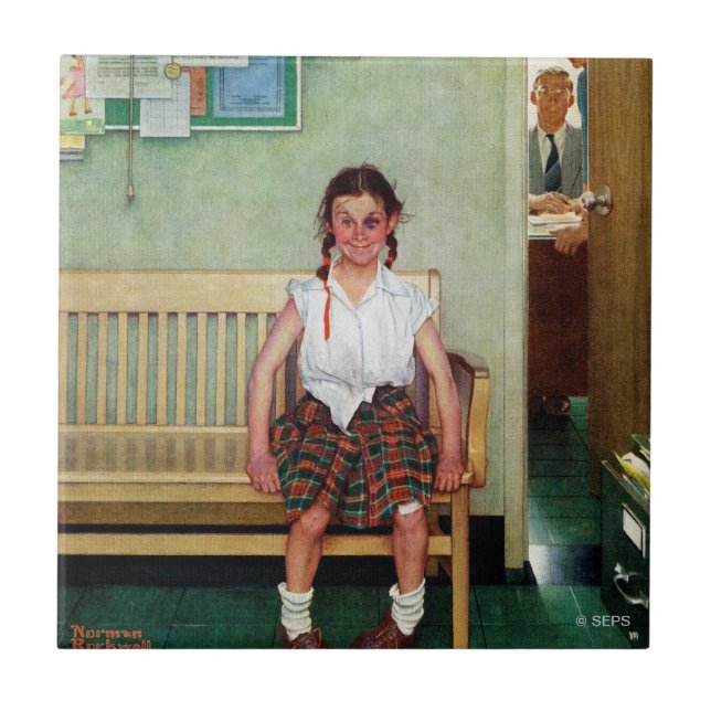 Shiner eller utanför huvudmannens kontor kakelplatta (Framsidan)