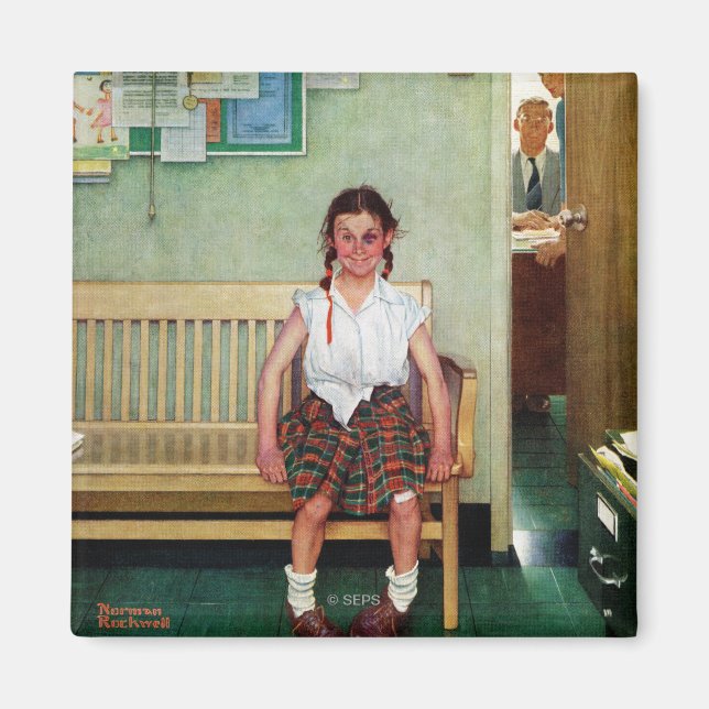 Shiner eller utanför huvudmannens kontor magnet (Framsidan)