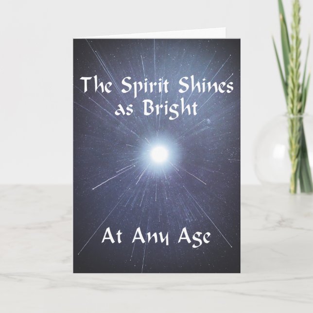 Shines positiva födelsedag kort (Framsida)