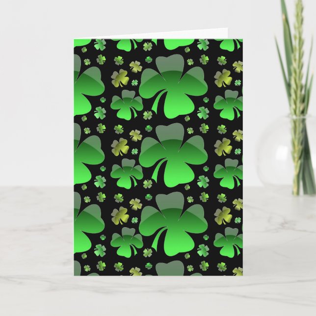 Shiney Shamrocks Kort (Framsida)