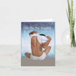 Shingles Get well Card Man med utslag Tack Kort