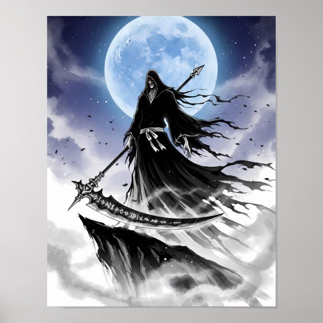 Shinigami Sumi-e Art Poster (Framsidan)