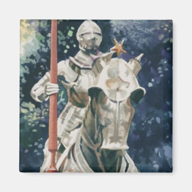 "Shining Armor" Knight Watercolor Magnet (Framsidan)