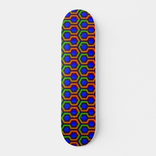 Shining Blue Mini Skateboard Bräda 18,5 Cm (Framsida)