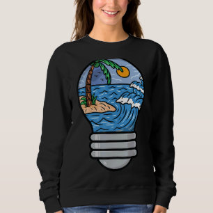 Shining Bulb Matchningsvätska för Surfing Beach Vå T Shirt