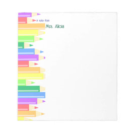 Shining Colorful Crayon Notepad Anteckningsblock