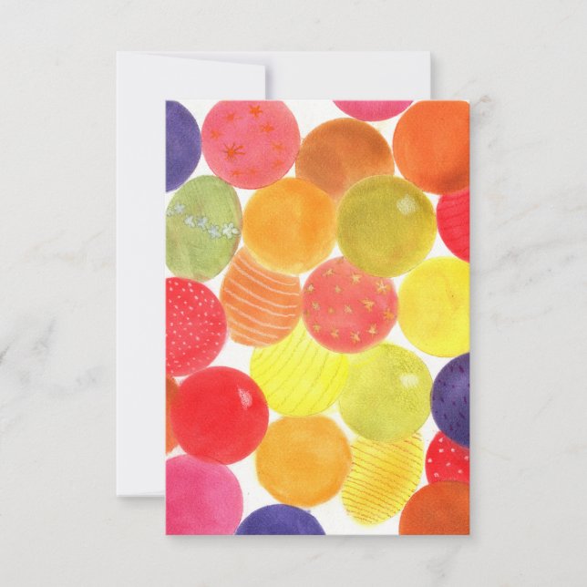 Shining Färgad Abstrakt Balloings at the Fair Tack Kort (Framsida)