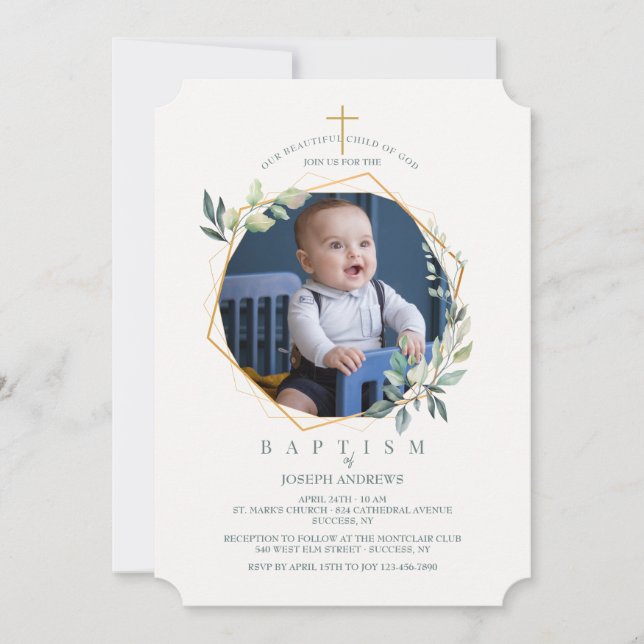 Shining Glory Photo Religiösa-inbjudan Inbjudningar (Framsida)