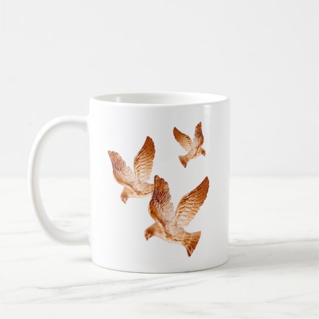Shining Golden Doves Kaffemugg (Vänster)