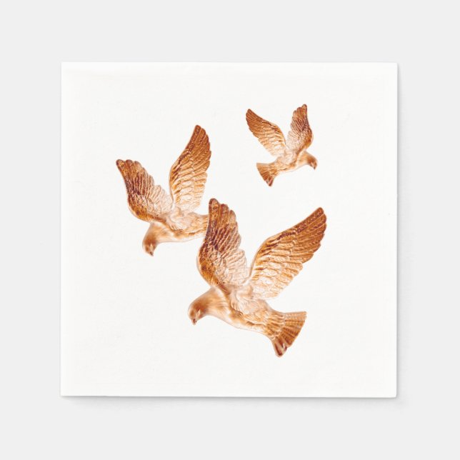 Shining Golden Doves Pappersservett (Framsidan)