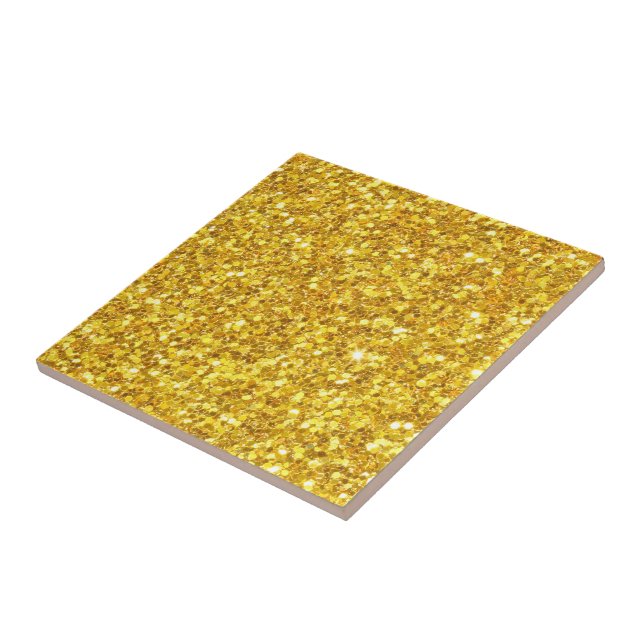Shining Guld Glitter utan sjölösa Mönster Kakelplatta (Sidan)
