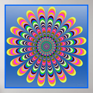 Shining Gult Blue Grönt Red Poster